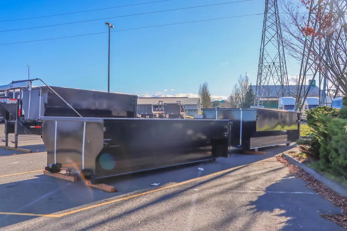 Roll-off dumpster ready for waste disposal at job site for 12 Yard Dumpster Rental in Miami Gardens